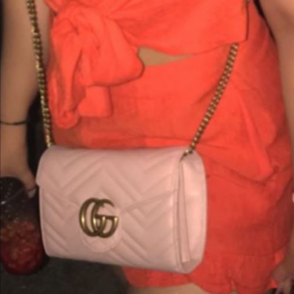 Pink Gucci GG Marmont